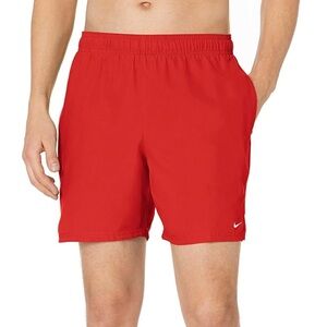Nike Men's Swim‎ Shorts 7" Volley Shorts Swim Trunks Red Size M